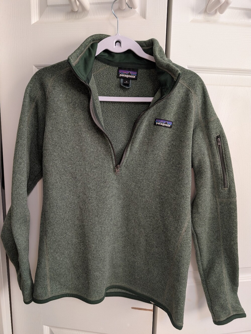 Patagonia Better Sweater 1/4 Zip Fleece Pullover Green Medium 25618